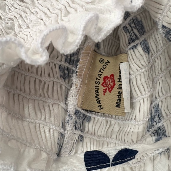 White and Blue Floral Dress - Picture 3 of 5